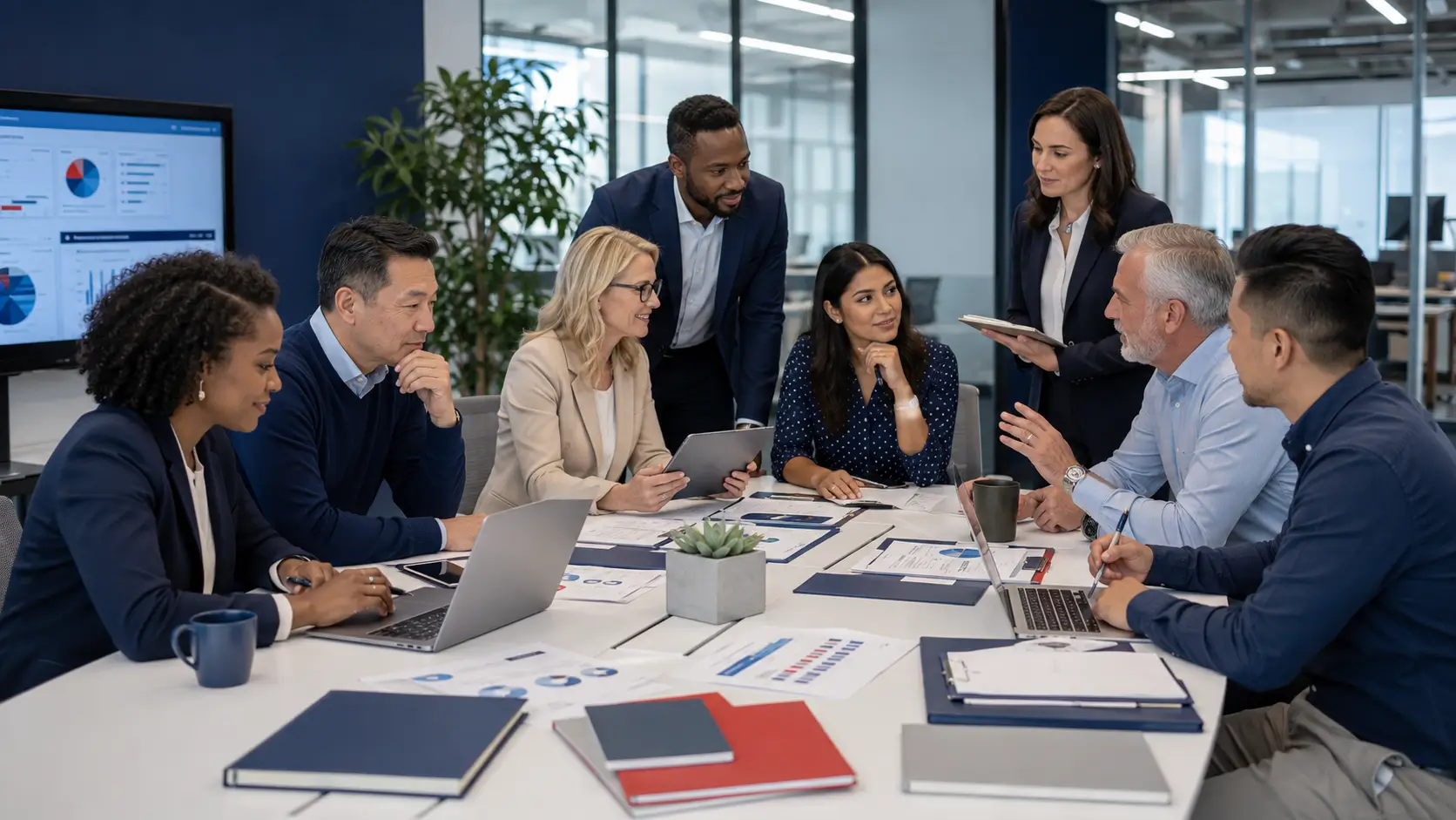 Employer team reviewing HR system dashboards during BambooHR support